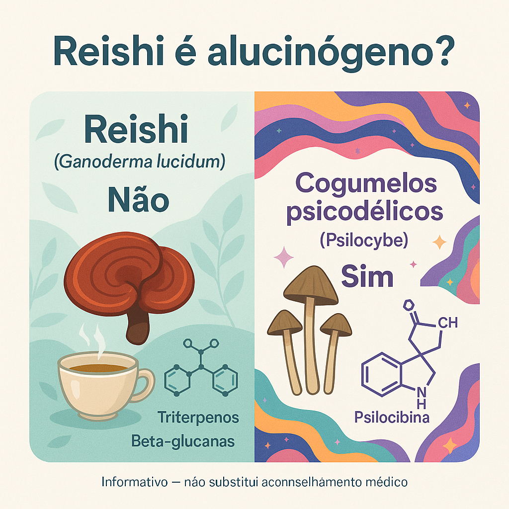 cogumelo reishi é alucinógeno